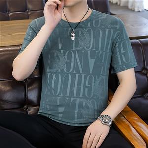 Embossed short sleeve T-shirt guy