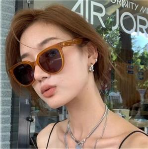 Sunglasses same style brown sunglasses women's Korean version ins all-match classic face small polarized sunglasses