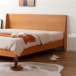 Soft-packed solid wood bed Nordic cherry wood 1.5m small Japanese style suspended bed