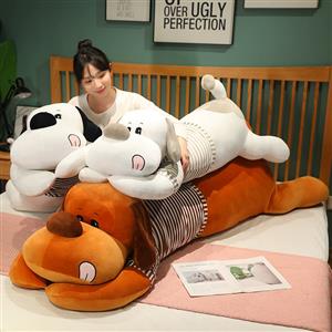 Giant dog doll throw pillow girl