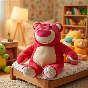 Oversized stuffed bear throw pillow doll