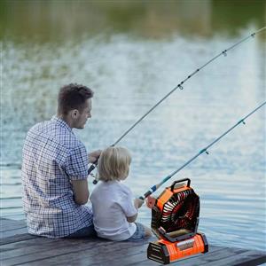 New outdoor camping fan Outdoor shaking head super long life lithium battery fishing camping fan